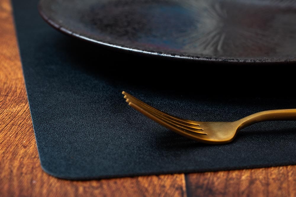 Season Placemat Vegan Leather Black