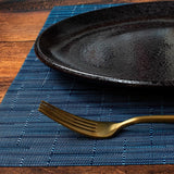 Season Placemat Woven Dark Blue