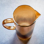 Season Ribbed Glass Water Jug