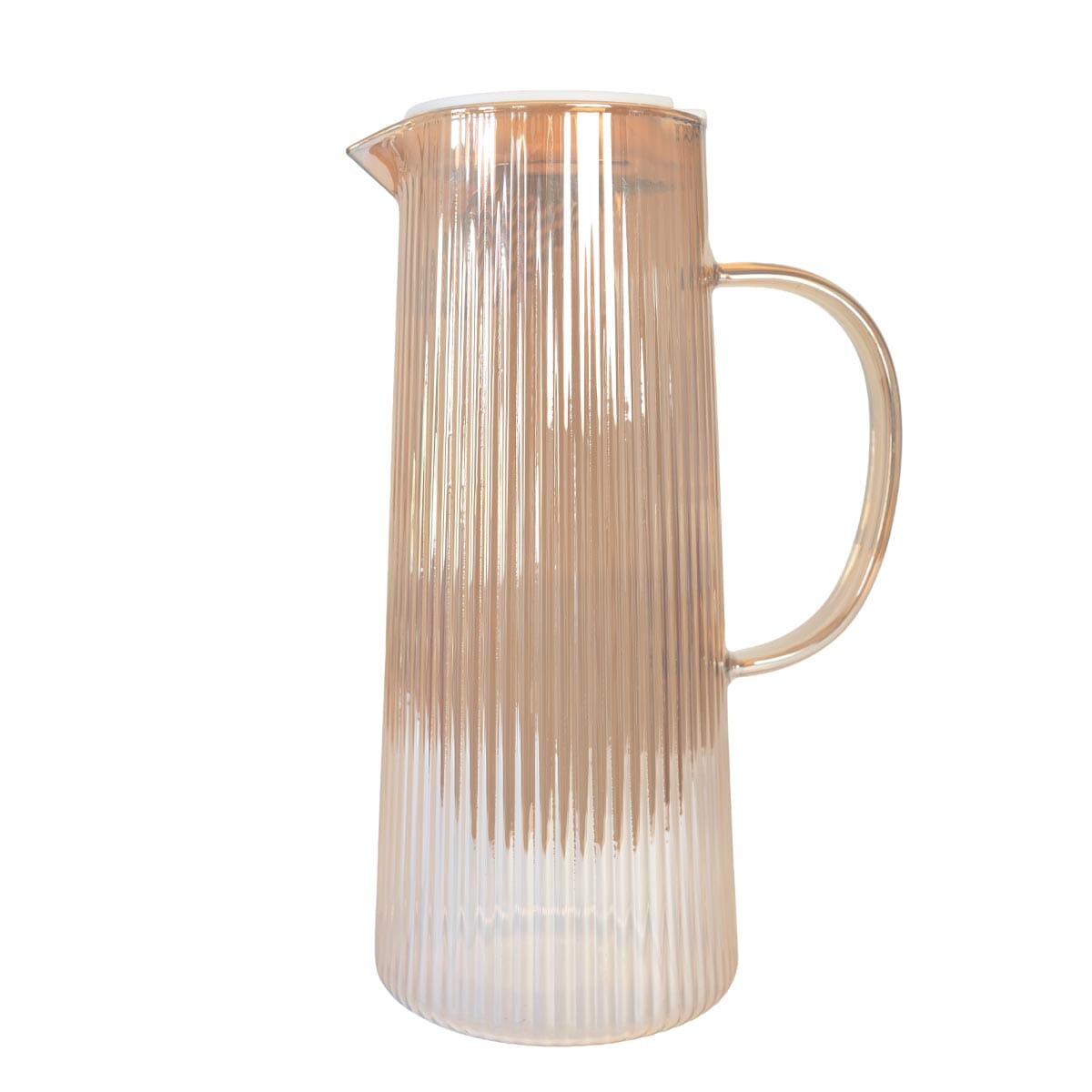 Season Ribbed Glass Water Jug