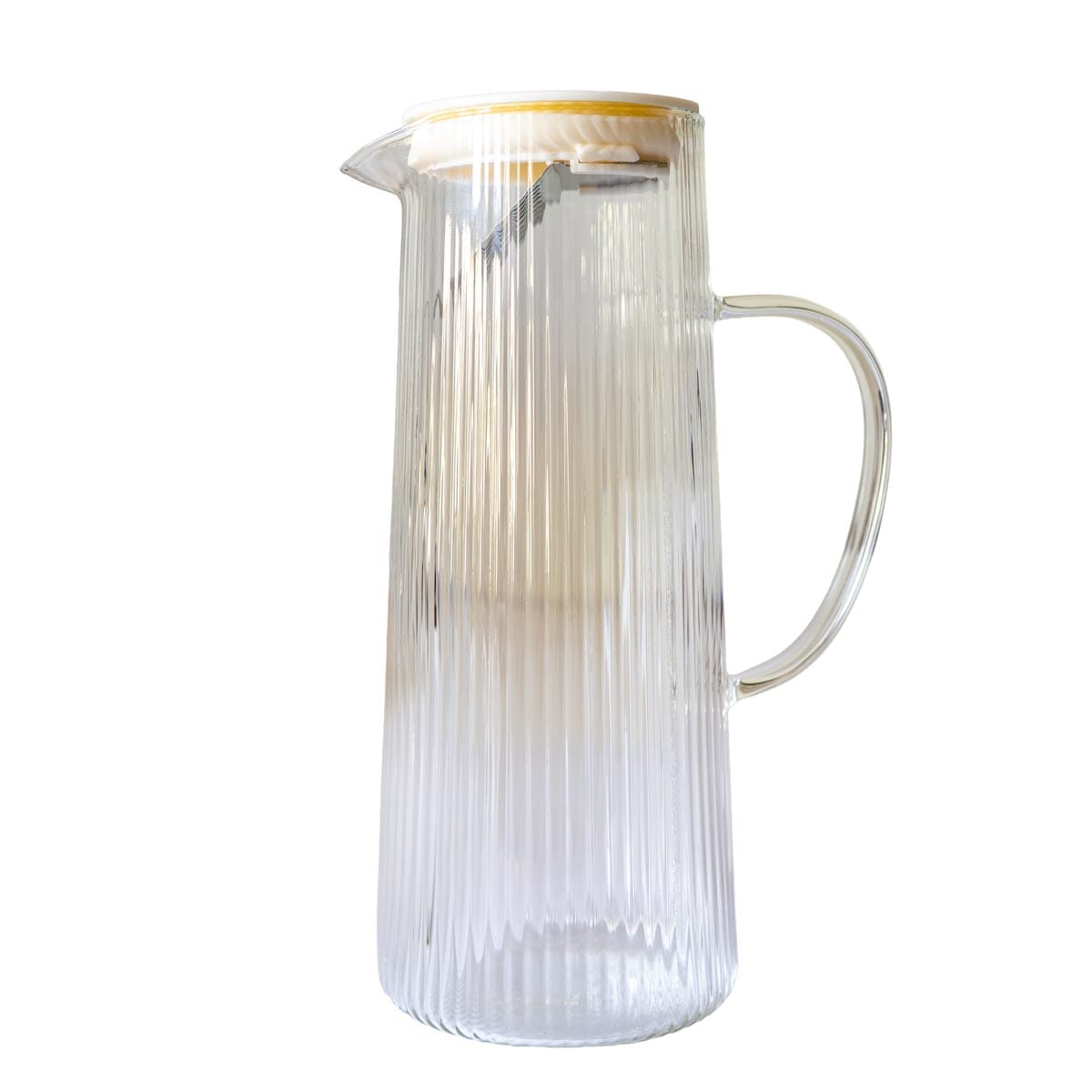 Season Ribbed Glass Water Jug
