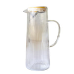 Season Ribbed Glass Water Jug