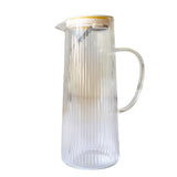 Season Ribbed Glass Water Jug