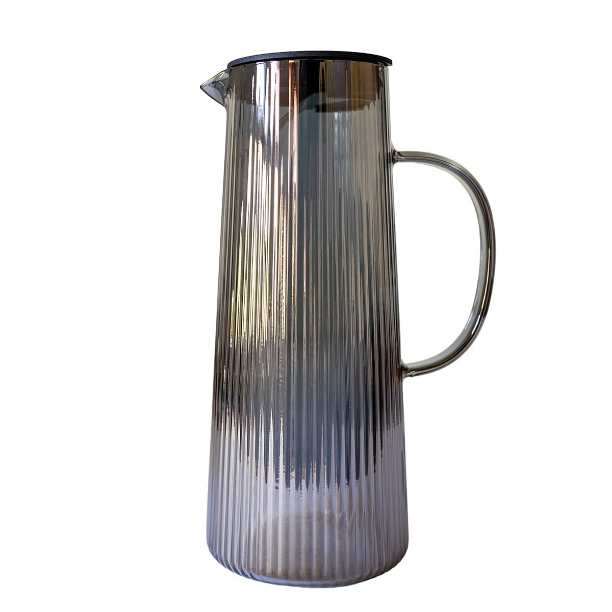 Season Ribbed Glass Water Jug