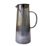 Season Ribbed Glass Water Jug