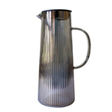 Season Ribbed Glass Water Jug