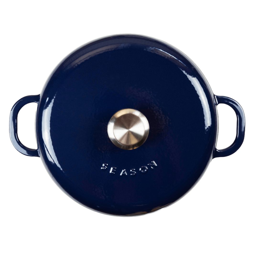 Season Cast Iron Shallow Casserole Midnight Blue