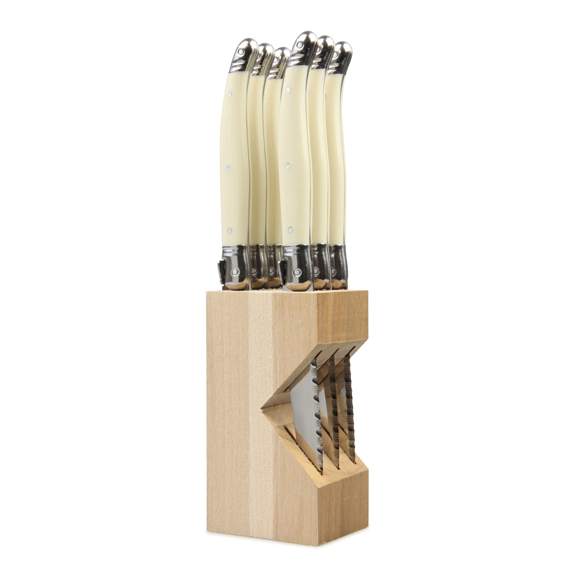Six Steak Knife Set Block