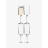 LSA Gio Champagne Flute 210ml Clear x 4