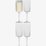 LSA Gio Line Champagne Flute 210ml Clear x 4