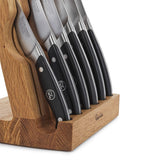 Robert Welch Professional Angle Oak Knife Block Set 7 Piece