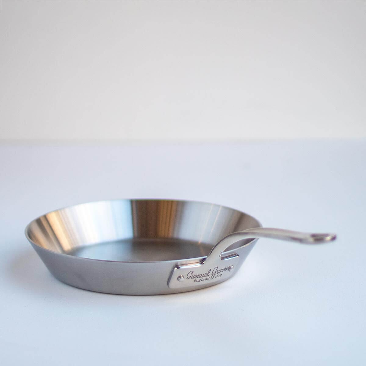 Stainless Steel Brushed Triply Frying Pan