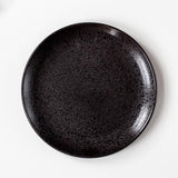 Season Black Mottled Plate