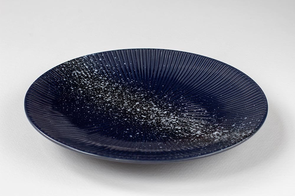 Season Blue Ribbed Plate