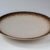 Season Burnt Cream Ribbed Plate