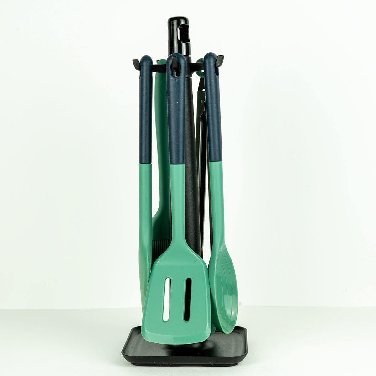 Season Six Piece Silicone Utensil and Stand Set Sage