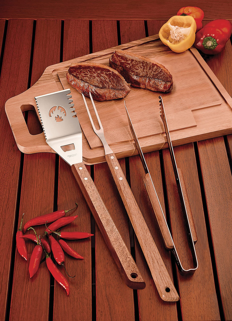 Tramontina 3 Piece Stainless Steel Barbecue Set