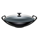 Le Creuset Cast Iron Wok and Glass Lid