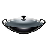 Le Creuset Cast Iron Wok and Glass Lid