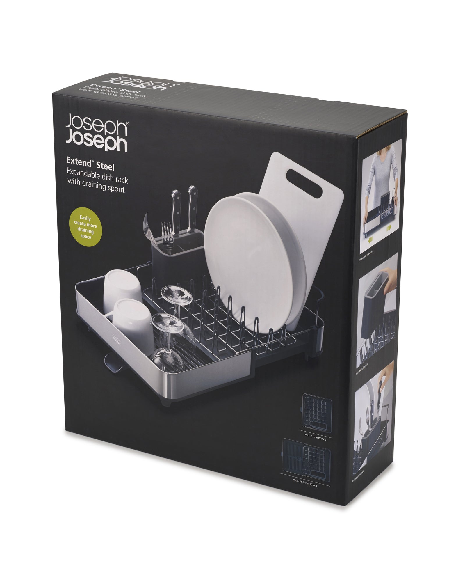 Joseph Joseph 100 Collection Extend Steel Expandable Dish Drainer