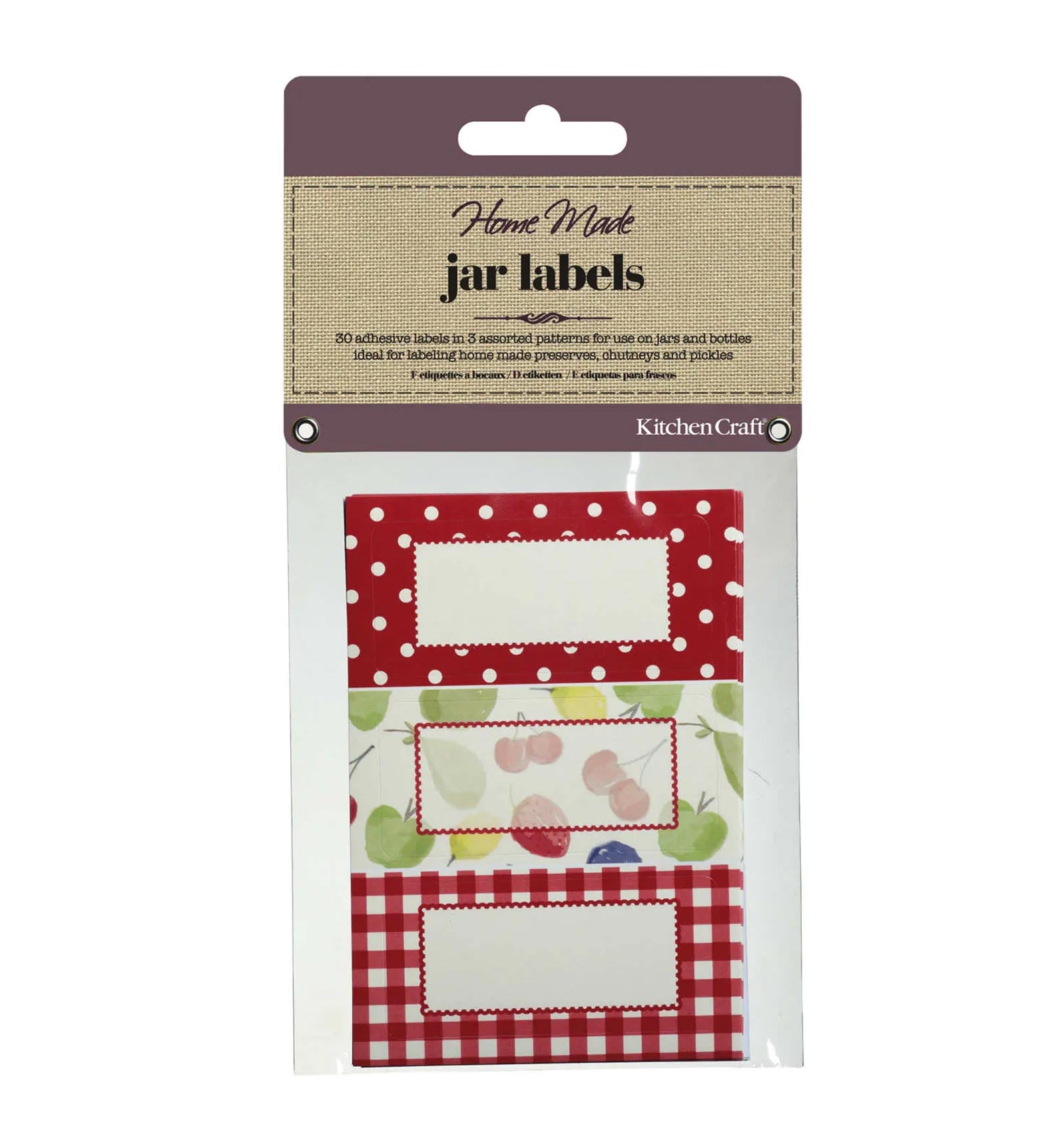 Adhesive Jam Labels Thirty Pack