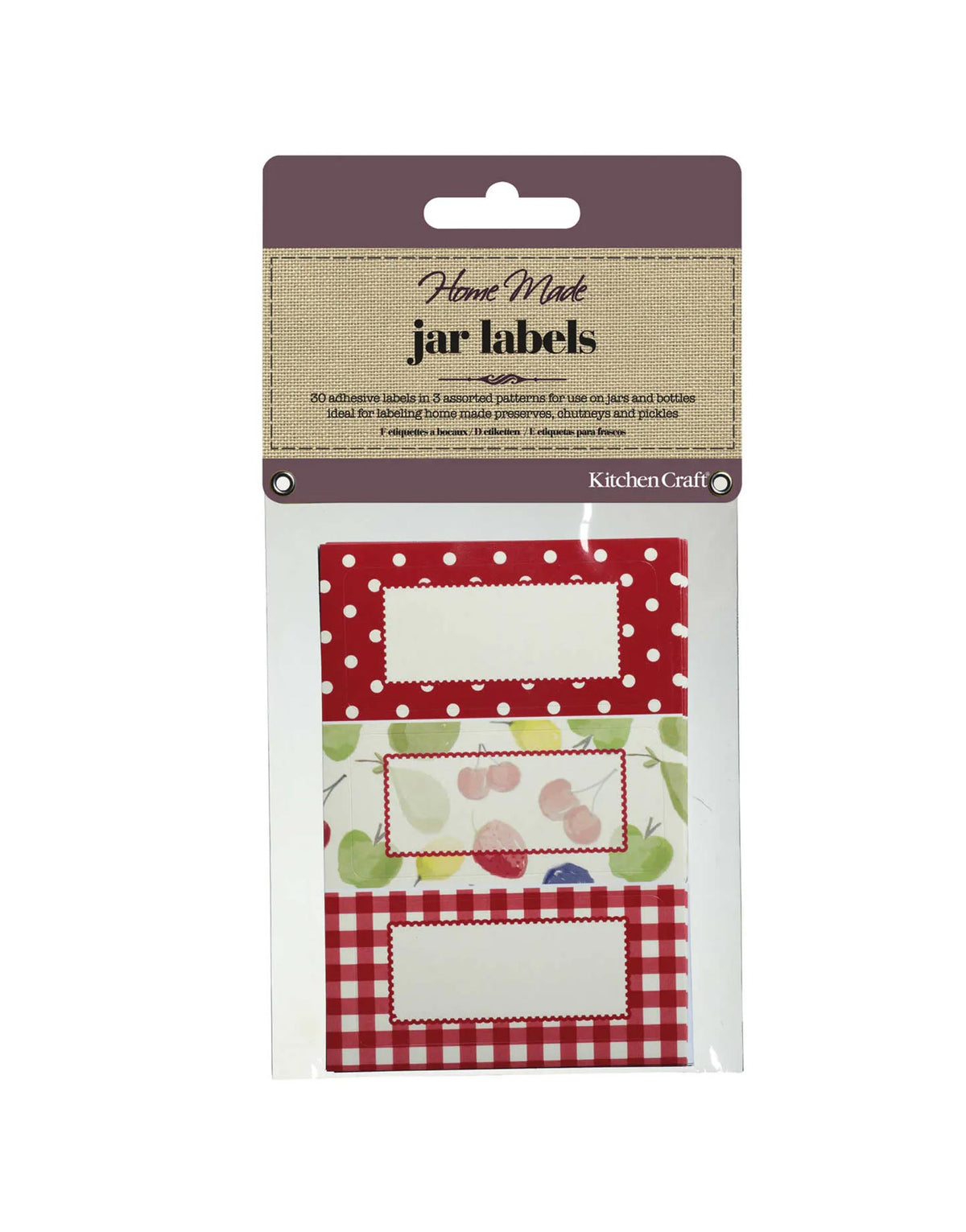 Adhesive Jam Labels Thirty Pack