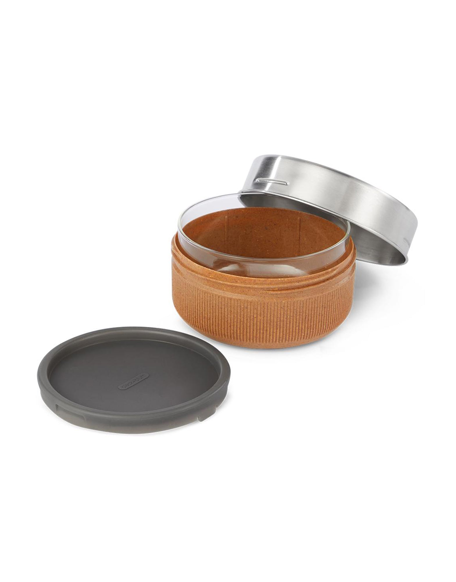 Black and Blum Glass Lunch Bowl
