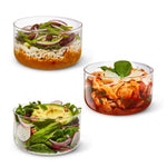 Black and Blum Glass Lunch Bowl