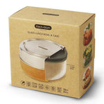 Black and Blum Glass Lunch Bowl