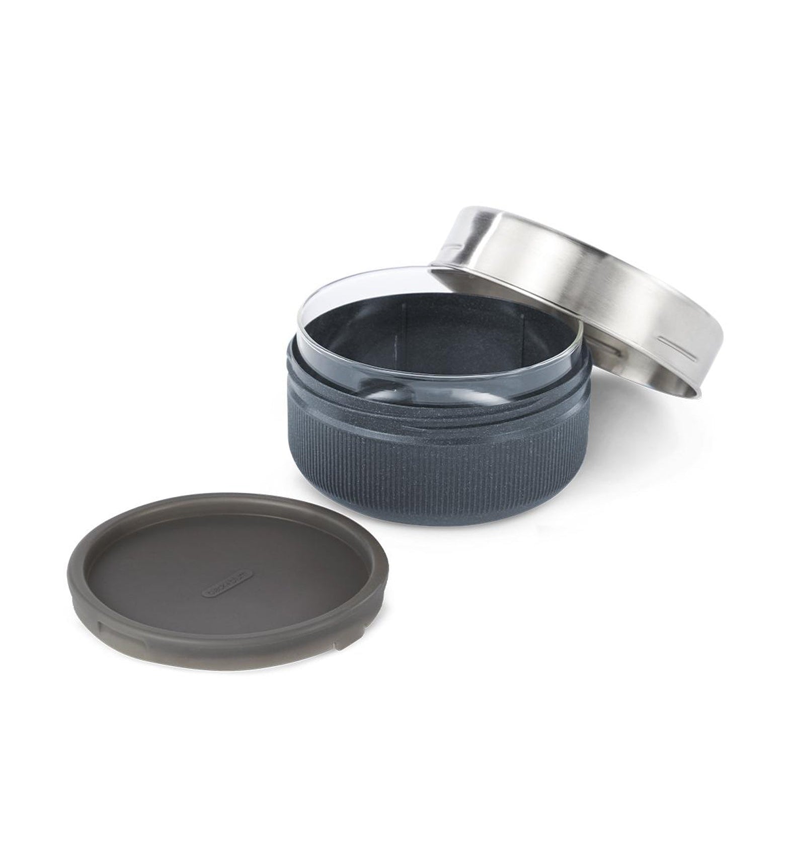 Black and Blum Glass Lunch Bowl
