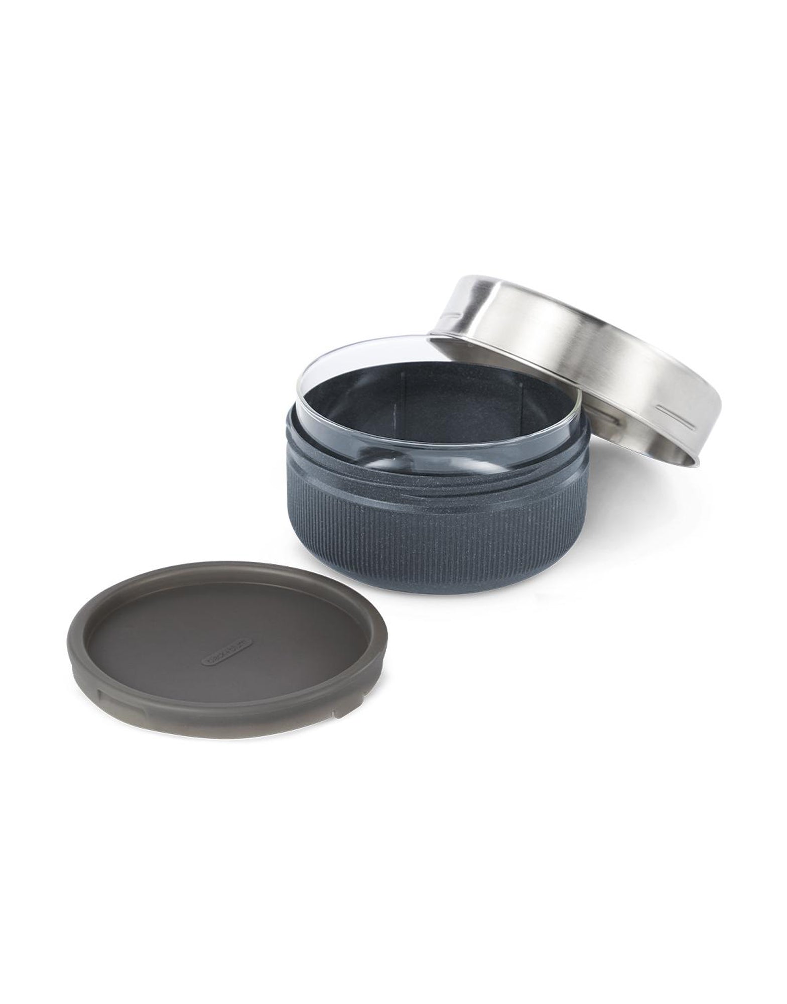 Black and Blum Glass Lunch Bowl
