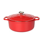 Chasseur Cast Iron Round Casserole Chilli Red