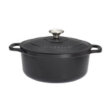 Chasseur Cast Iron Round Casserole Black