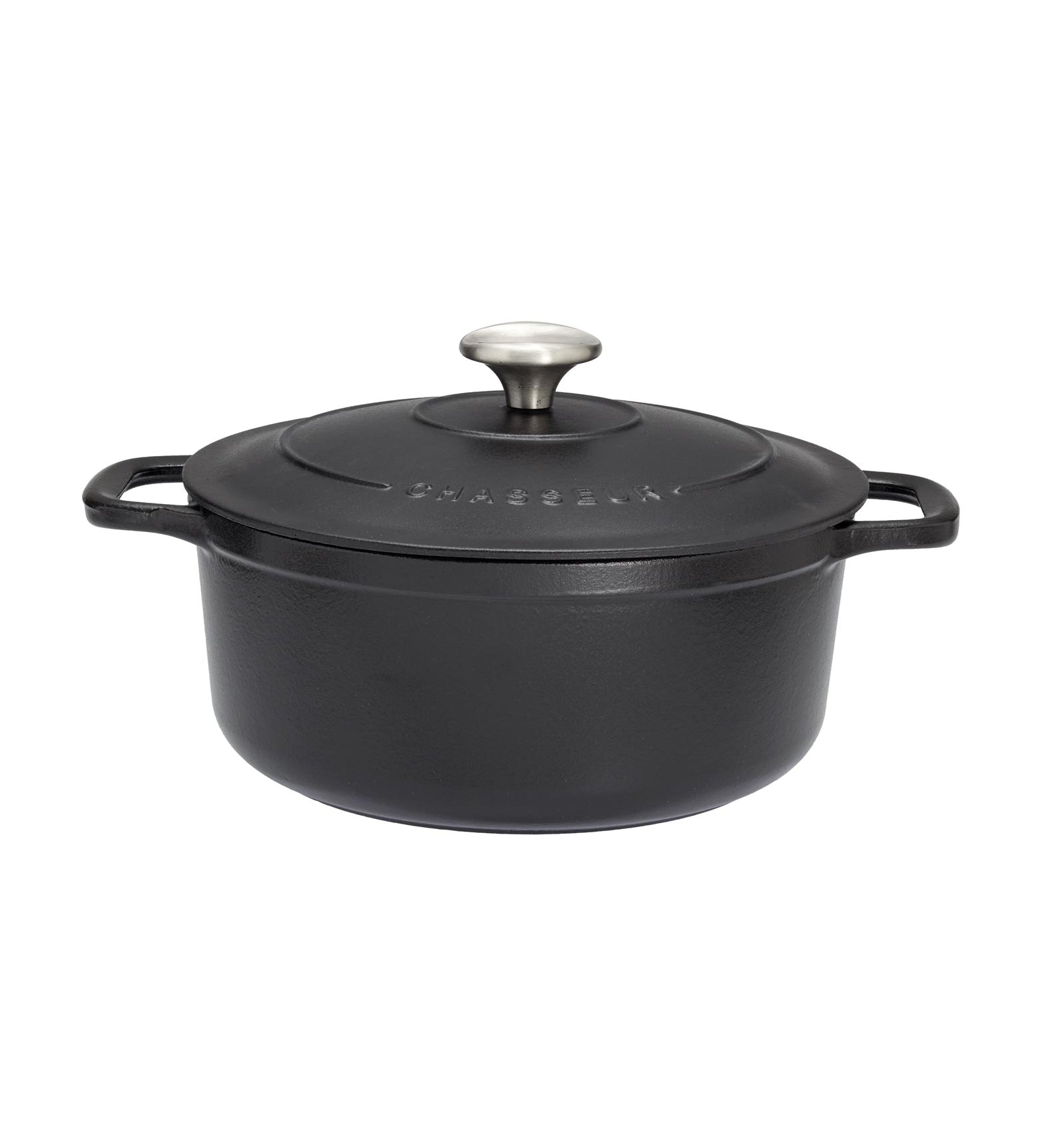 Chasseur Cast Iron Round Casserole Black