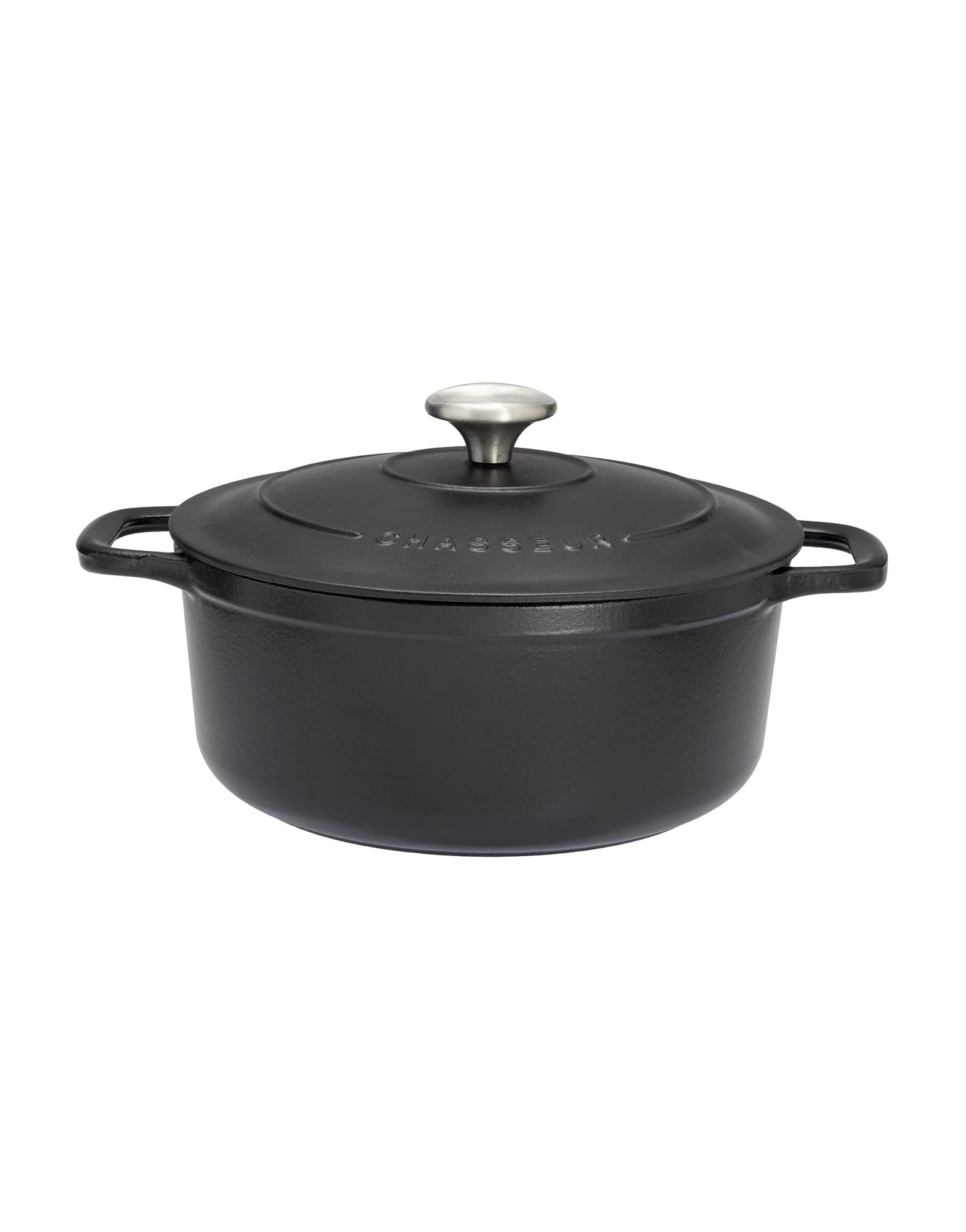 Chasseur Cast Iron Round Casserole Black
