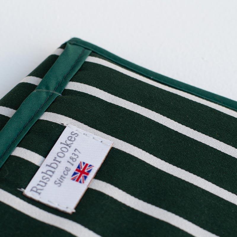Rushbrookes Classic Butchers Stripe Long Double Oven Glove