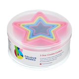 Five Piece Star Cookie Cutter Set with Storage Box