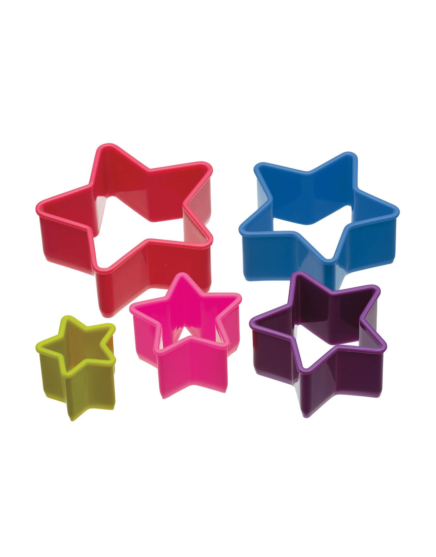 Five Piece Star Cookie Cutter Set with Storage Box