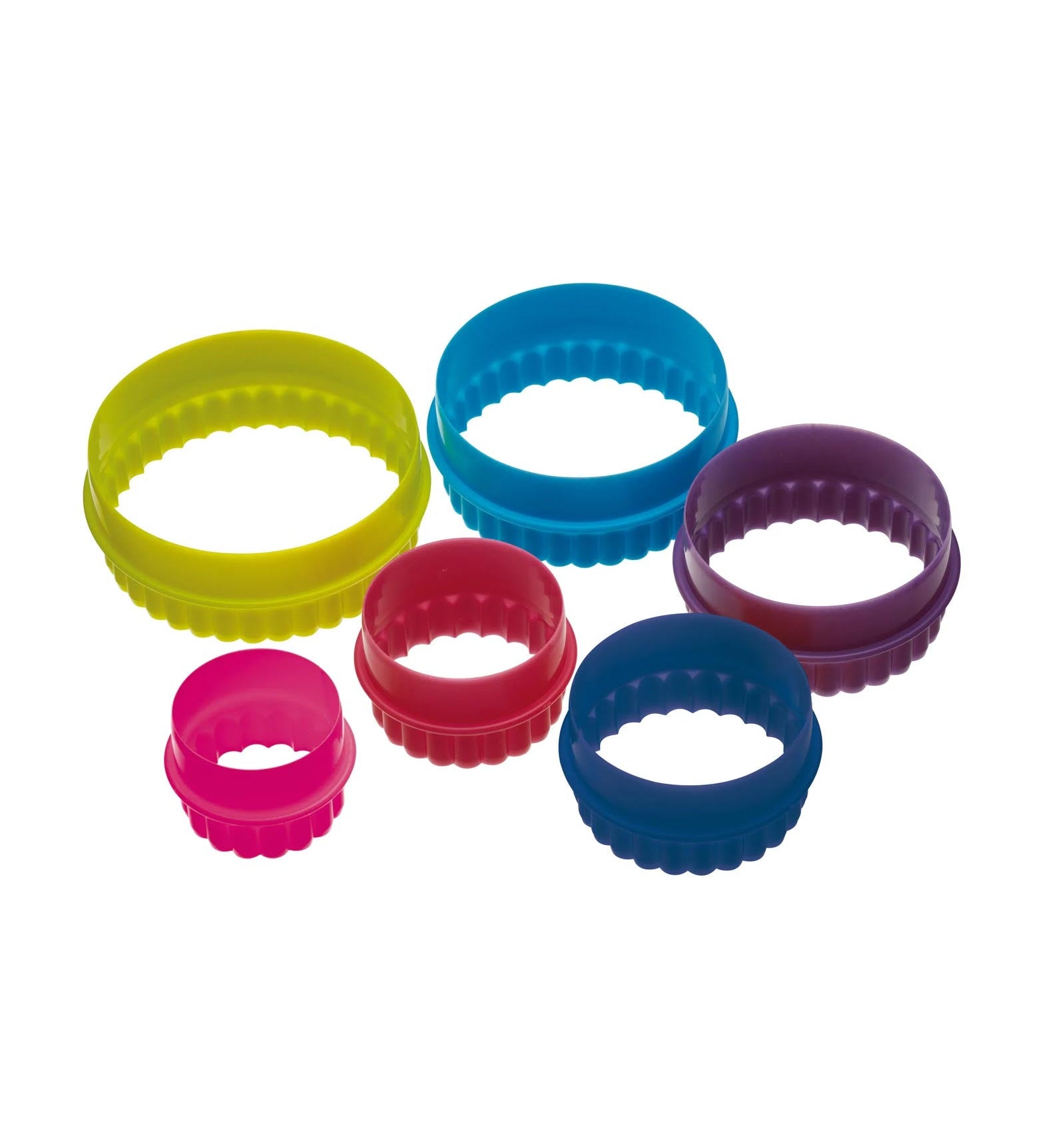 Six Piece Round Cookie Cutters Set with Storage Box