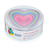 Colourworks Five Piece Heart Cookie Cutter Set with Box
