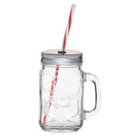 Drinks Jar With Straw 450ml