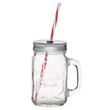Drinks Jar With Straw 450ml