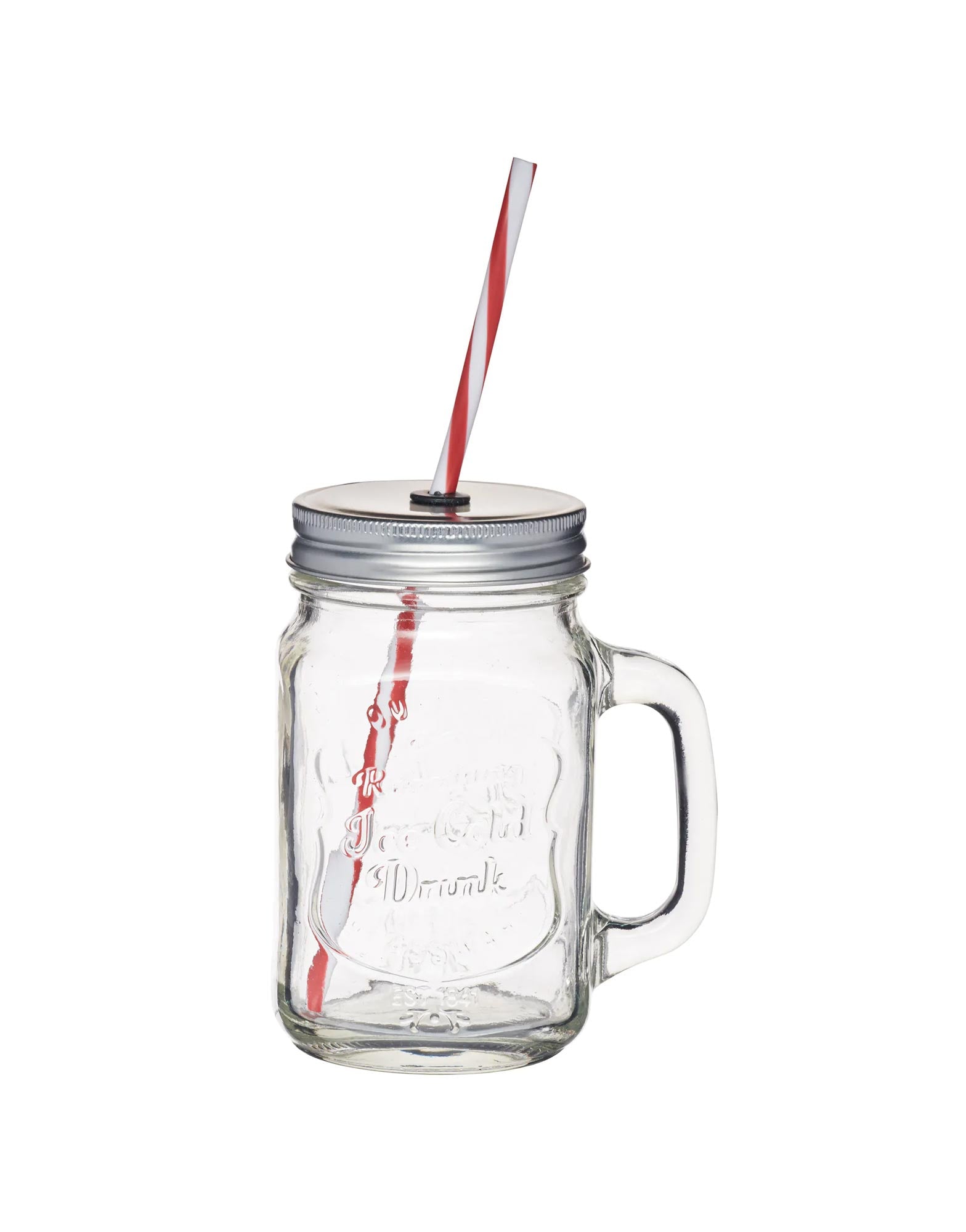 Drinks Jar With Straw 450ml