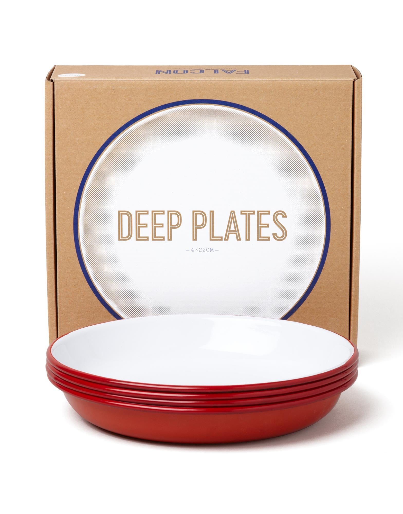 Falcon Enamelware Deep Plates Set of 4, London, UK Season