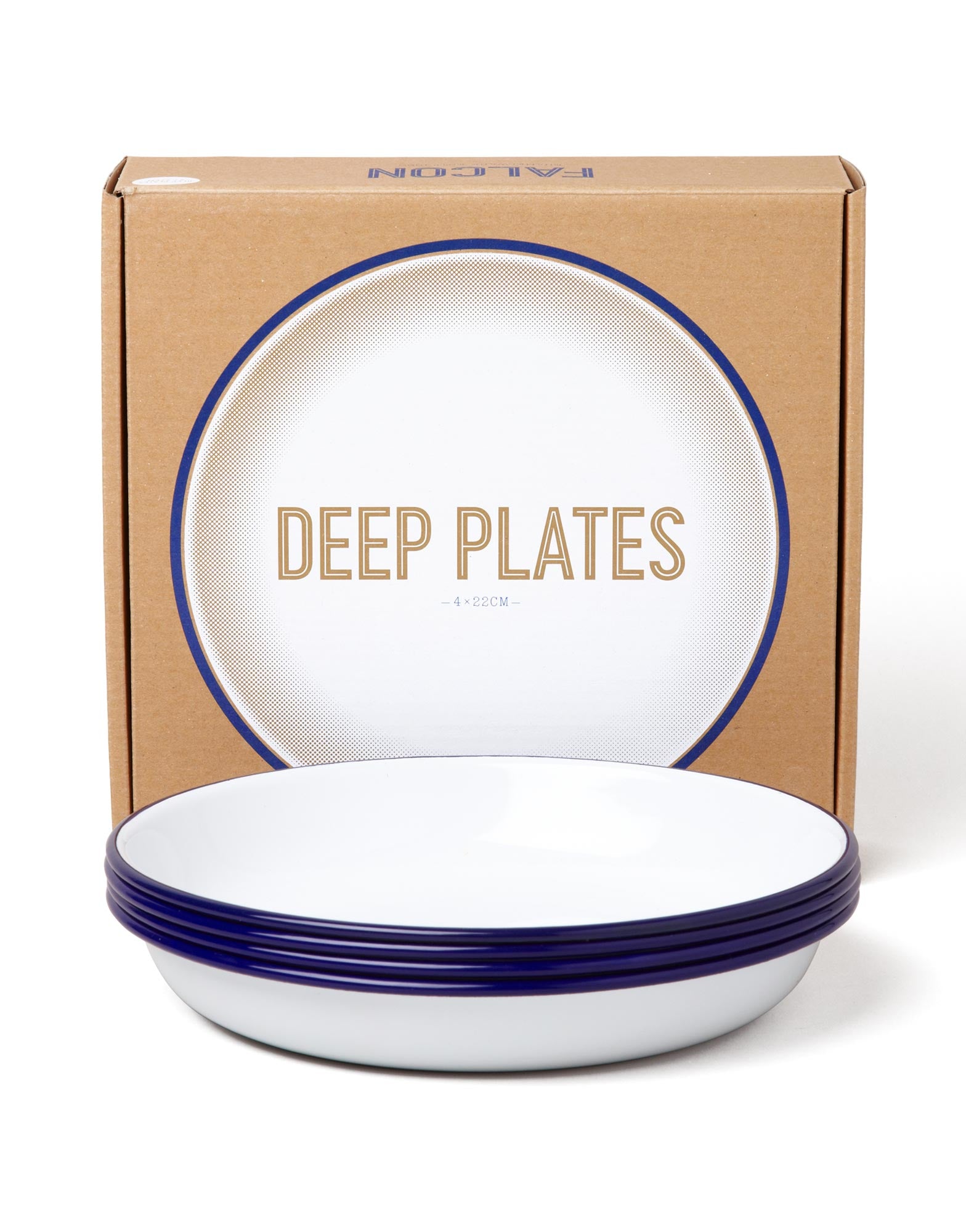 Falcon Enamelware Deep Plates Set of 4, London, UK Season