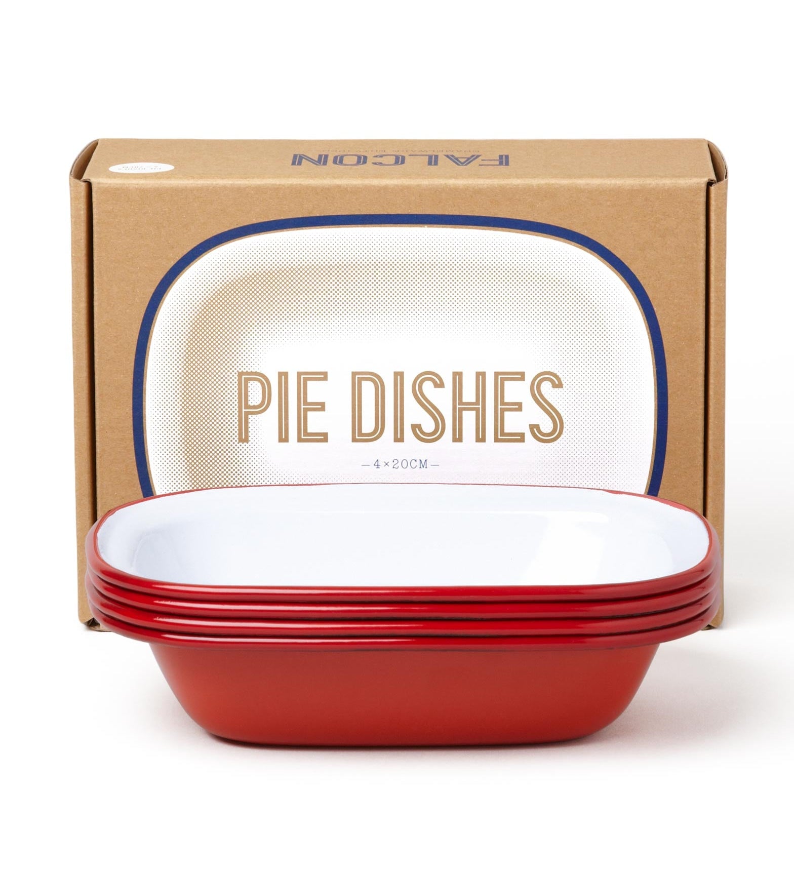Falcon Enamelware Pie Dishes Set of 4