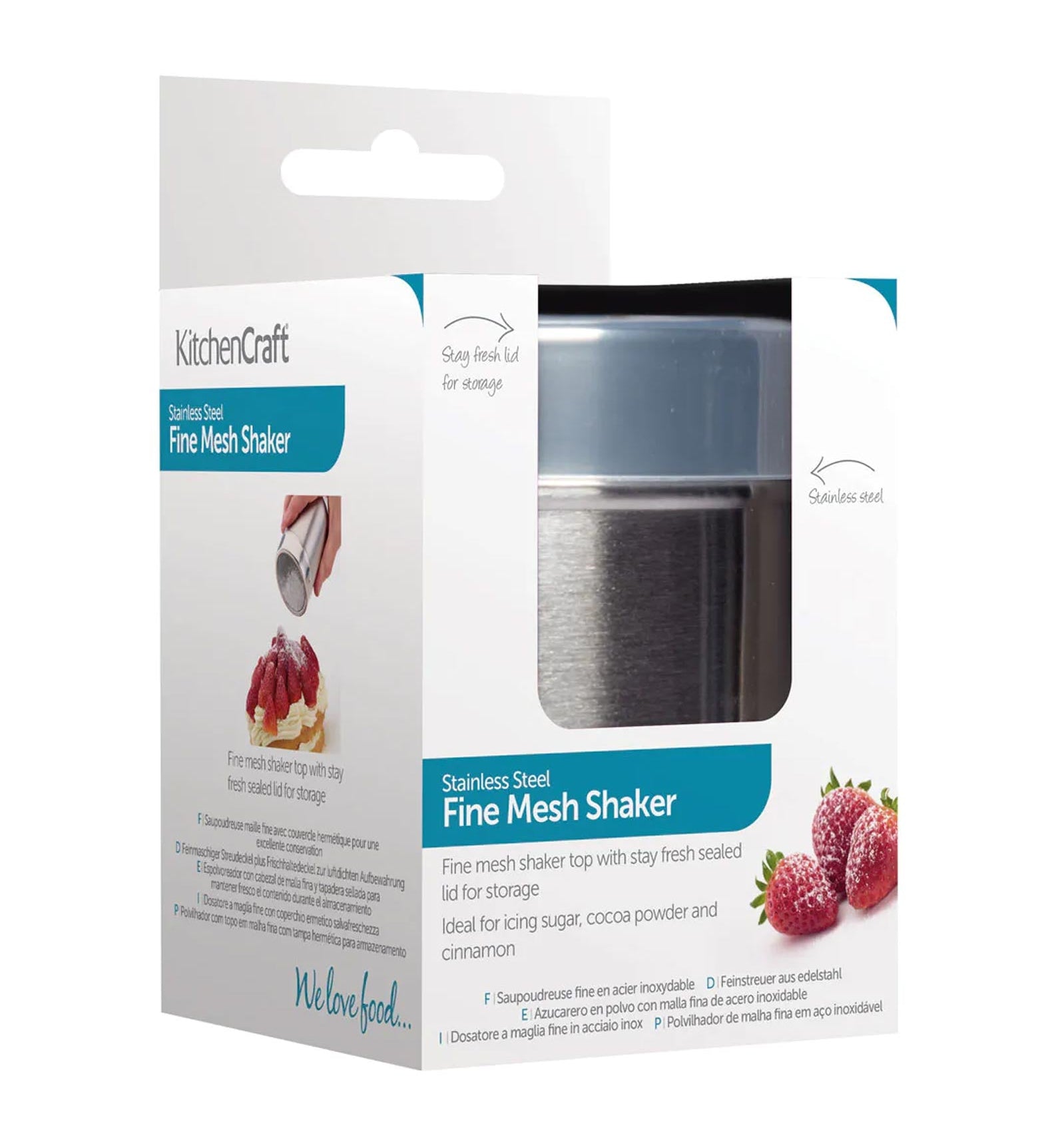 Fine Mesh Shaker and Lid 9cm