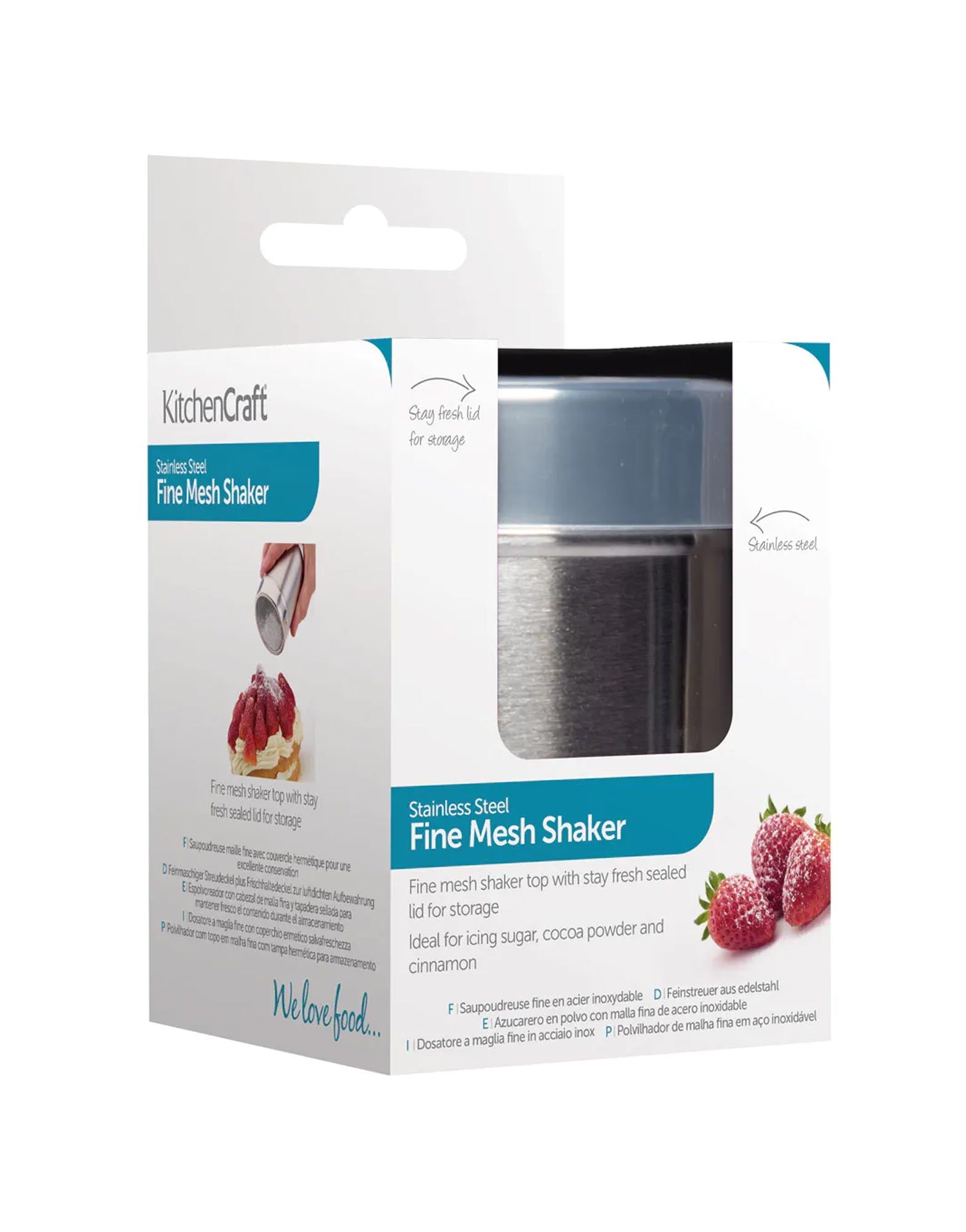 Fine Mesh Shaker and Lid 9cm