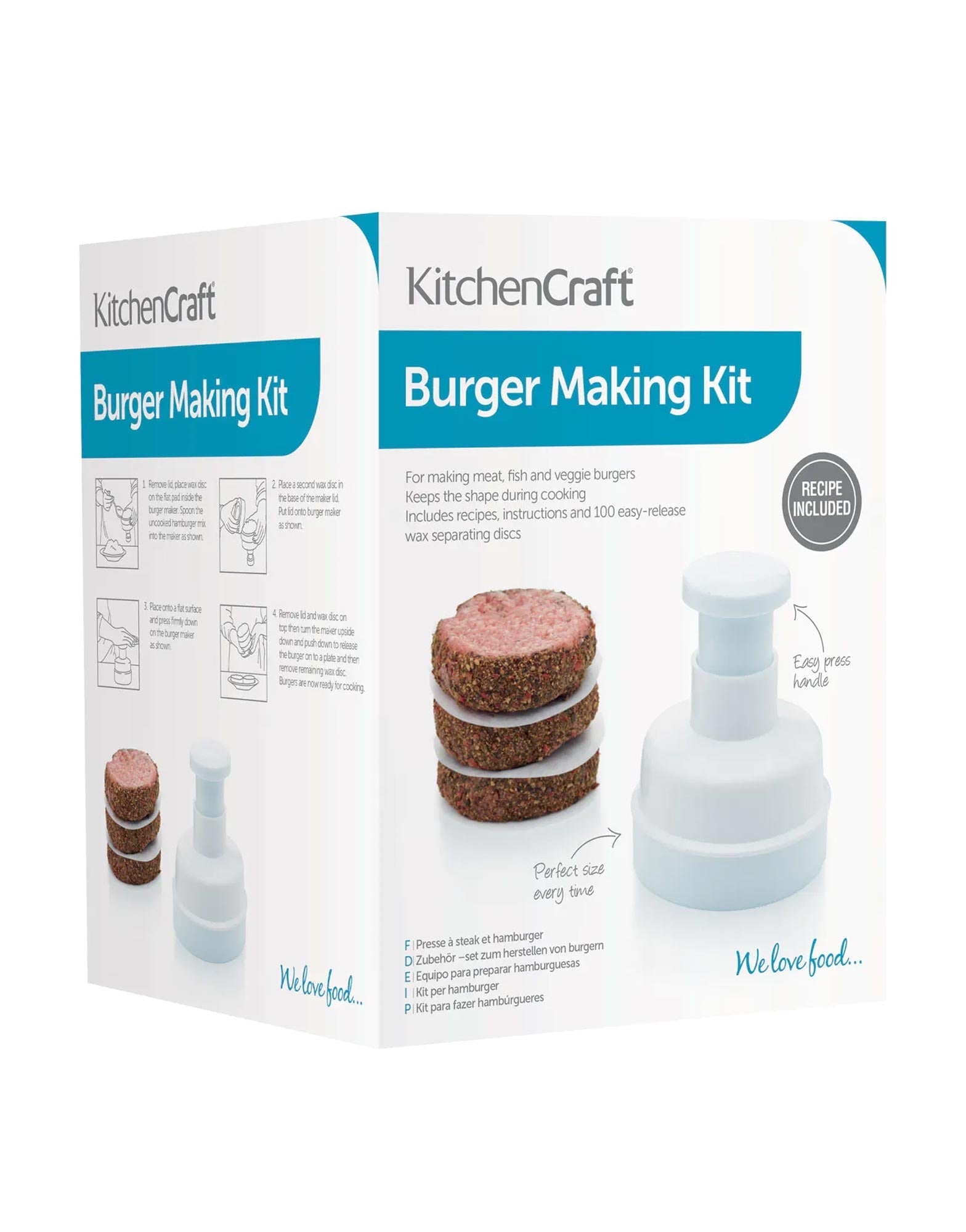 Hamburger Maker with One Hundred Wax Discs