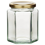 Hexagonal Jar with Twist off Lid